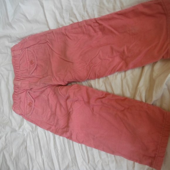 Pink Lands' End lined corduroy pants 2T - Picture 3 of 3
